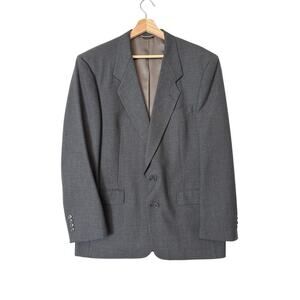 Christian Dior Monsieur Virgin Wool Blazer Jacket Size 44R Union Made Dark Gray